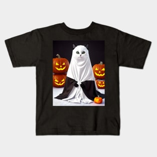 halloween cat - Modern digital art Kids T-Shirt